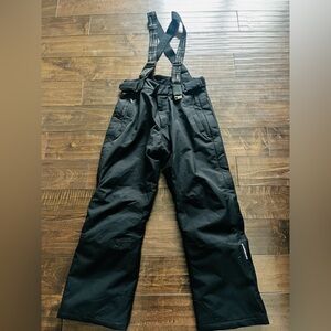 Kids Black Snow Bib Pants